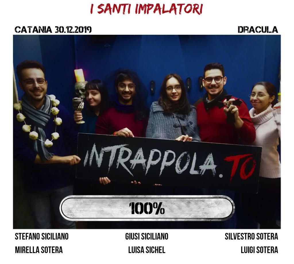 Il gruppo i santi impalatori è fuggito dalla nostra escape room Dracula