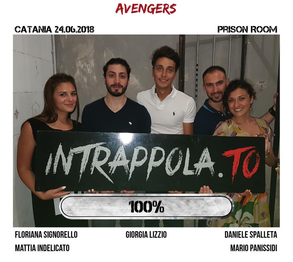 Il gruppo Avengers è fuggito dalla nostra escape room Prison Room