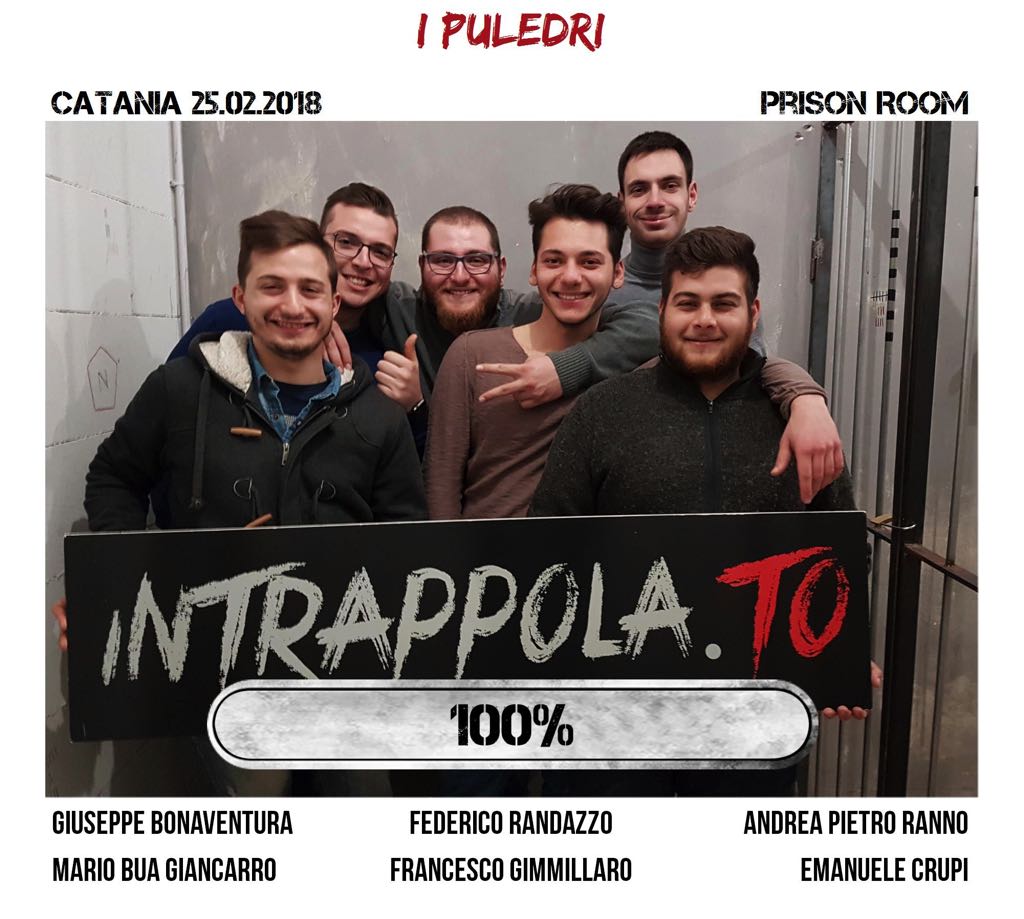 Il gruppo I Puledri è fuggito dalla nostra escape room Prison Room