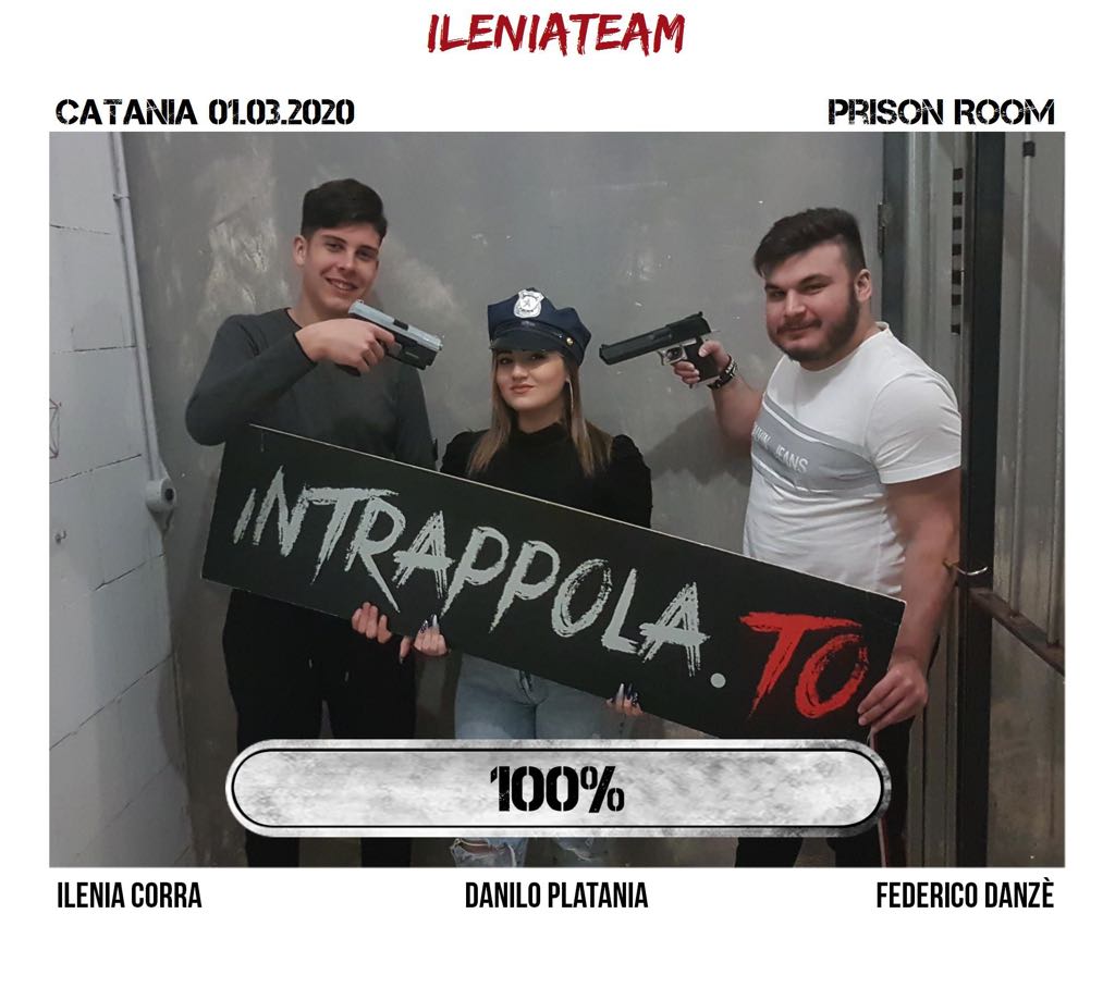 Il gruppo IleniaTeam è fuggito dalla nostra escape room Prison Room