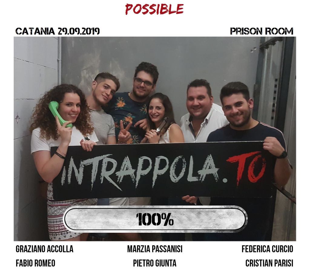 Il gruppo Possible è fuggito dalla nostra escape room Prison Room