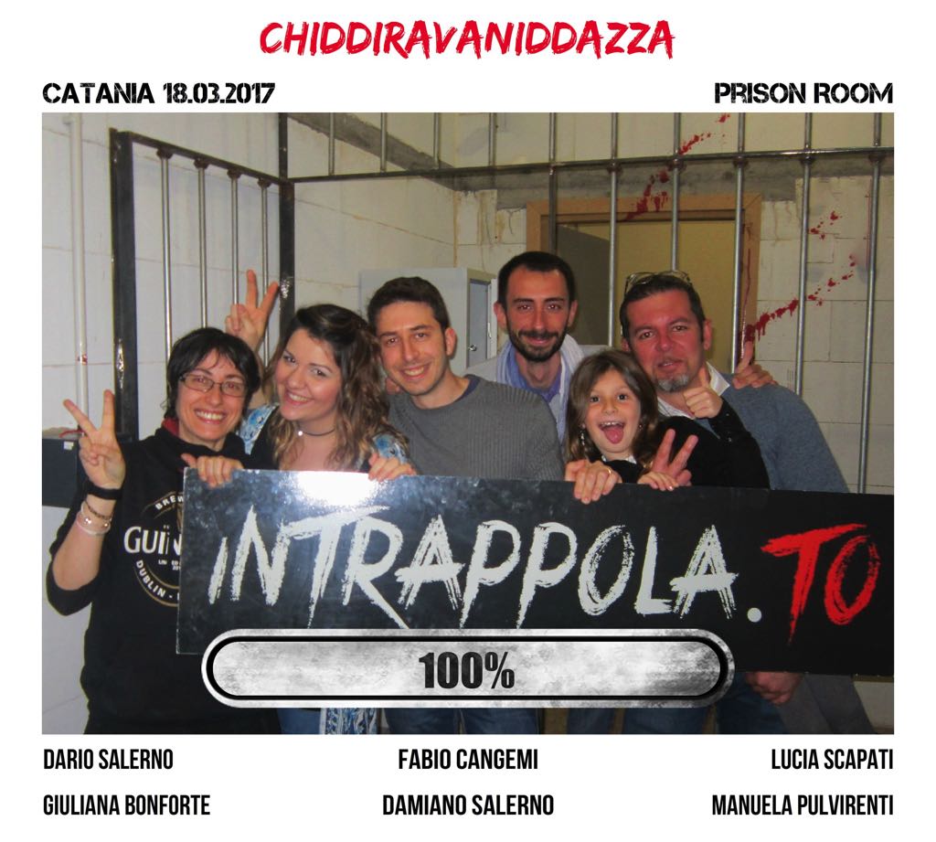 Il gruppo chiddiravaniddazza è fuggito dalla nostra escape room Prison Room