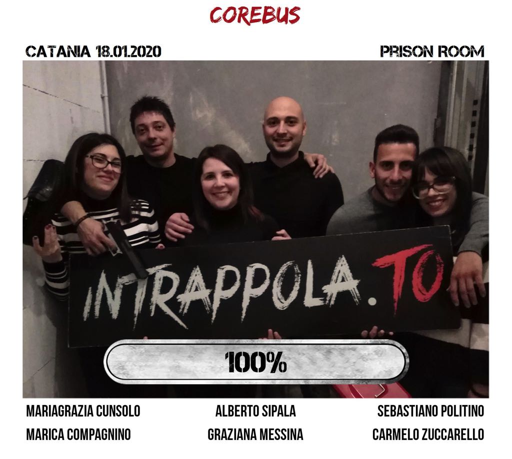 Il gruppo corebus è fuggito dalla nostra escape room Prison Room