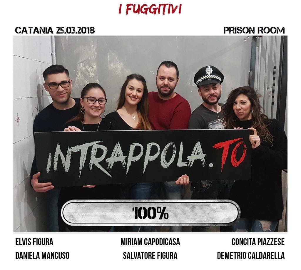 Il gruppo i fuggitivi è fuggito dalla nostra escape room Prison Room