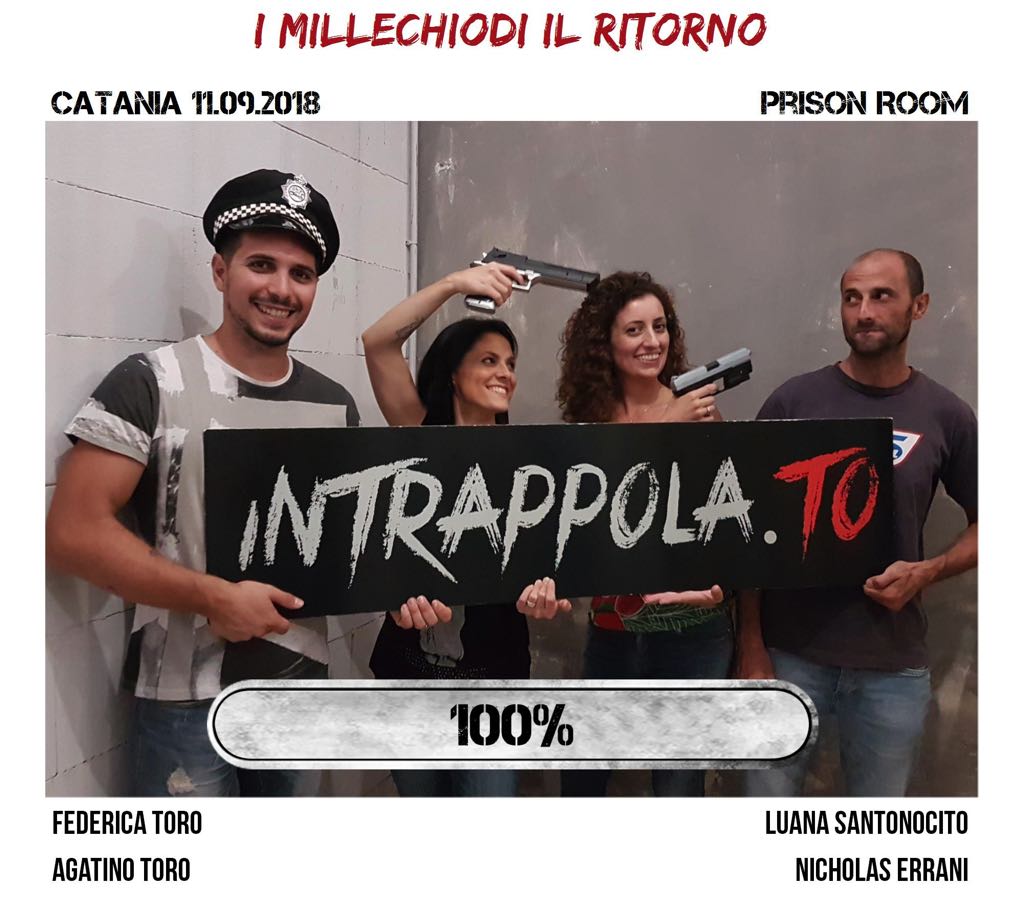 Il gruppo i millechiodi il ritorno è fuggito dalla nostra escape room Prison Room