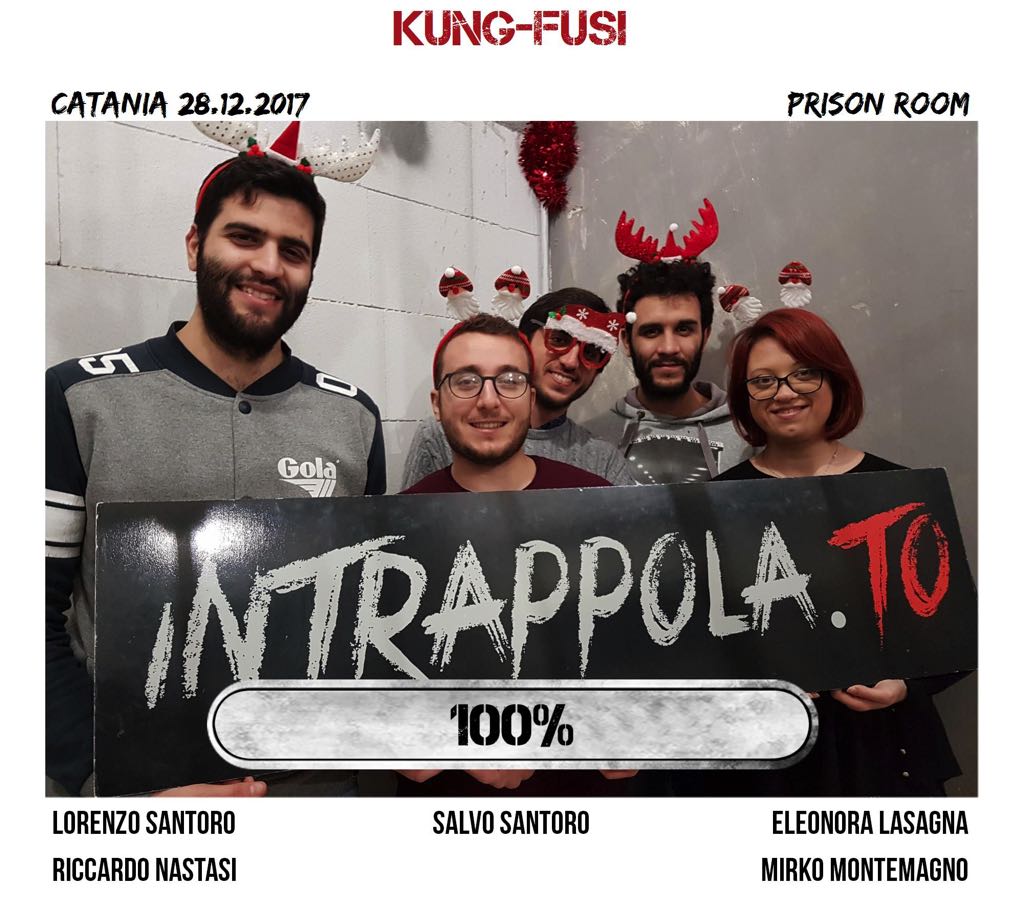 Il gruppo kung-fusi è fuggito dalla nostra escape room Prison Room