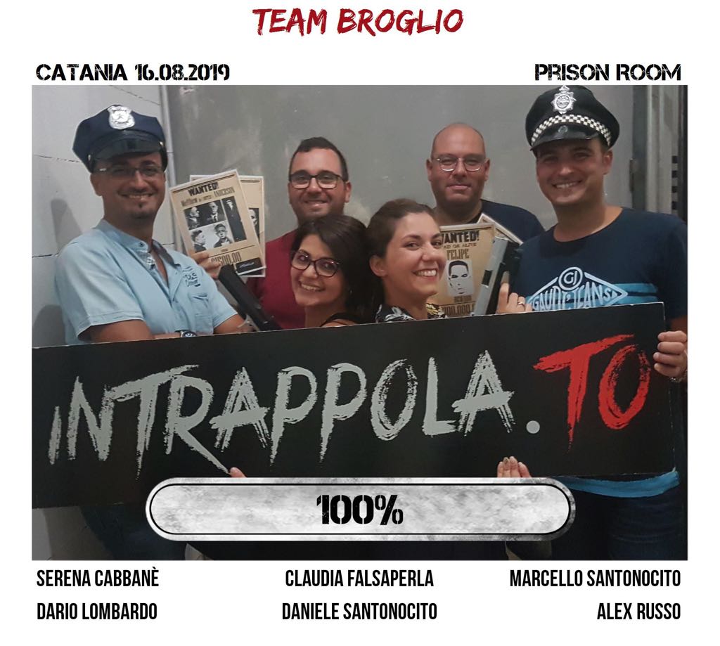 Il gruppo team broglio è fuggito dalla nostra escape room Prison Room