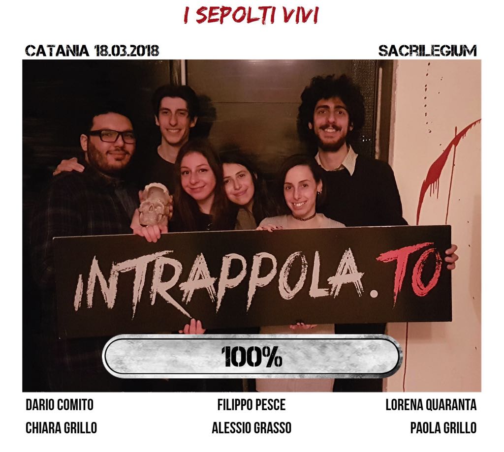 Il gruppo I Sepolti Vivi è fuggito dalla nostra escape room Sacrilegium