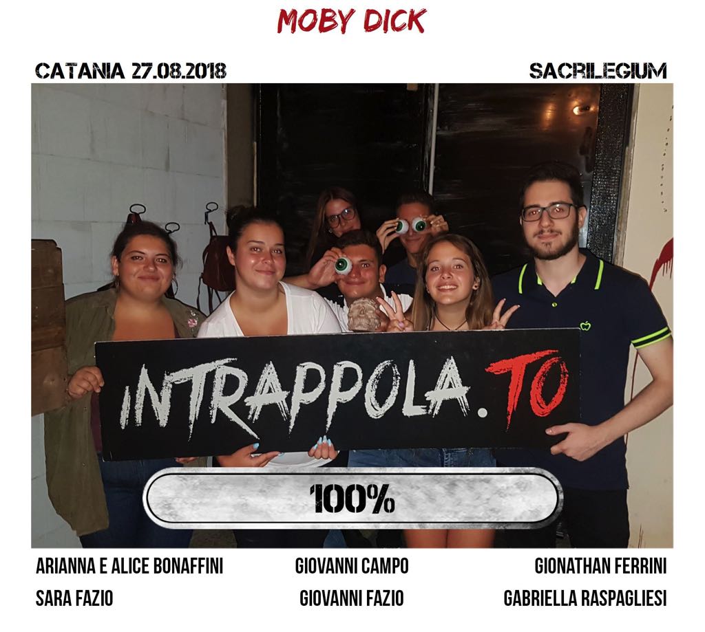 Il gruppo Moby Dick è fuggito dalla nostra escape room Sacrilegium
