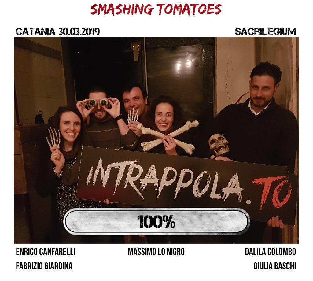Il gruppo smashing tomatoes è fuggito dalla nostra escape room Sacrilegium