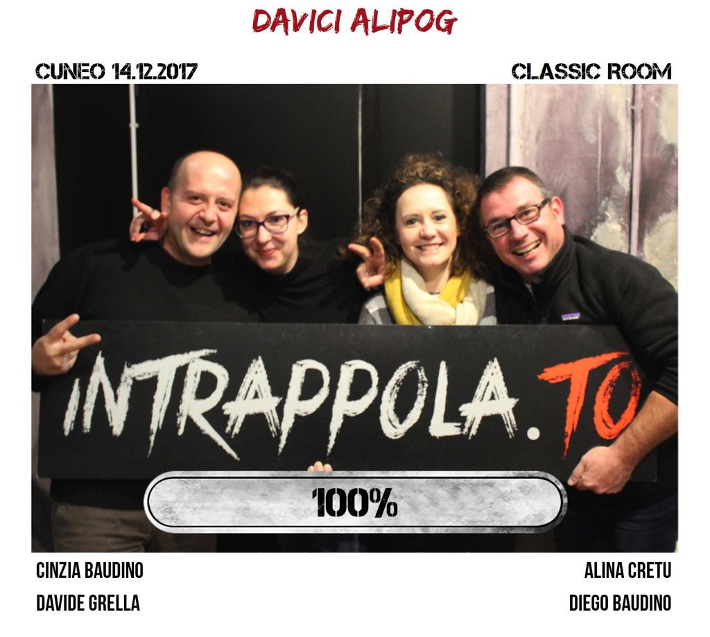 Il gruppo DAVICI ALIPOG è fuggito dalla nostra escape room Classic Room