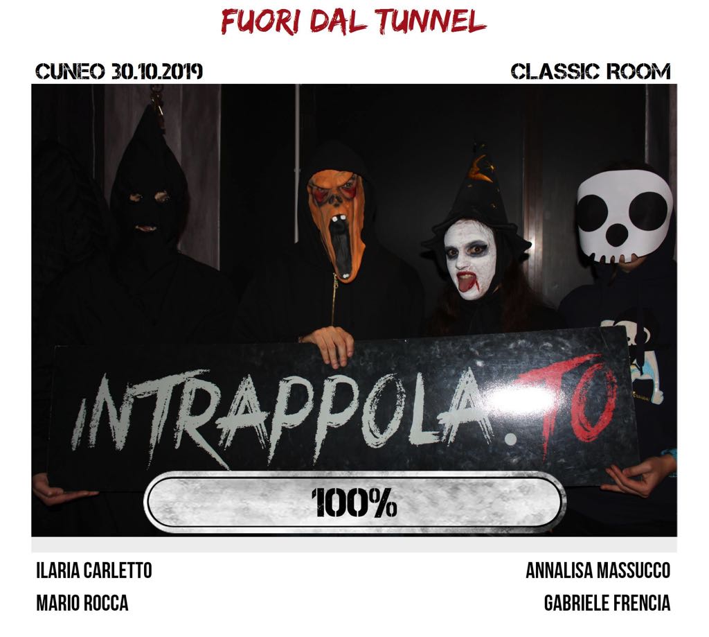 Il gruppo FUORI DAL TUNNEL è fuggito dalla nostra escape room Classic Room