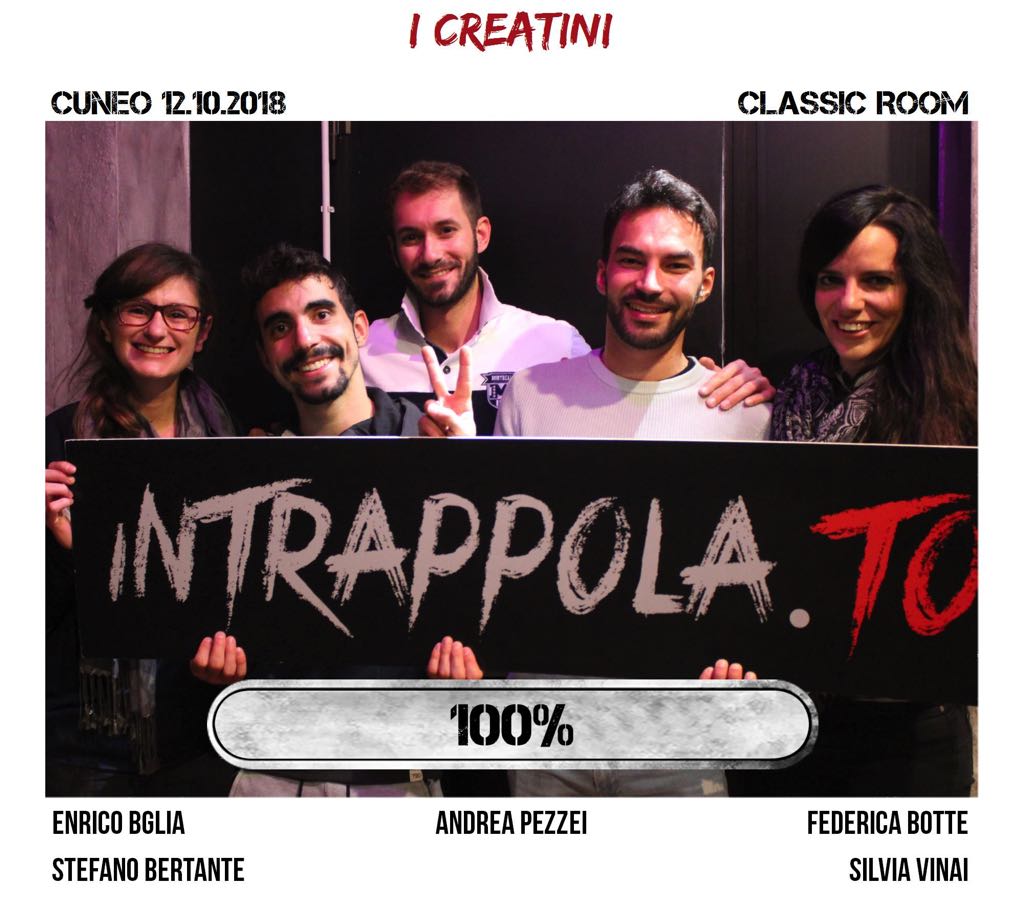Il gruppo I CREATINI è fuggito dalla nostra escape room Classic Room