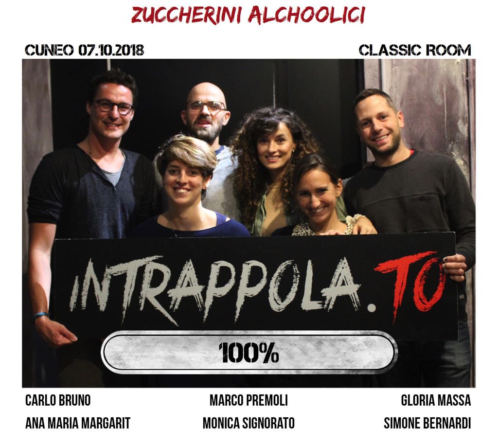 Il gruppo ZUCCHERINI ALCHOOLICI è fuggito dalla nostra escape room Classic Room
