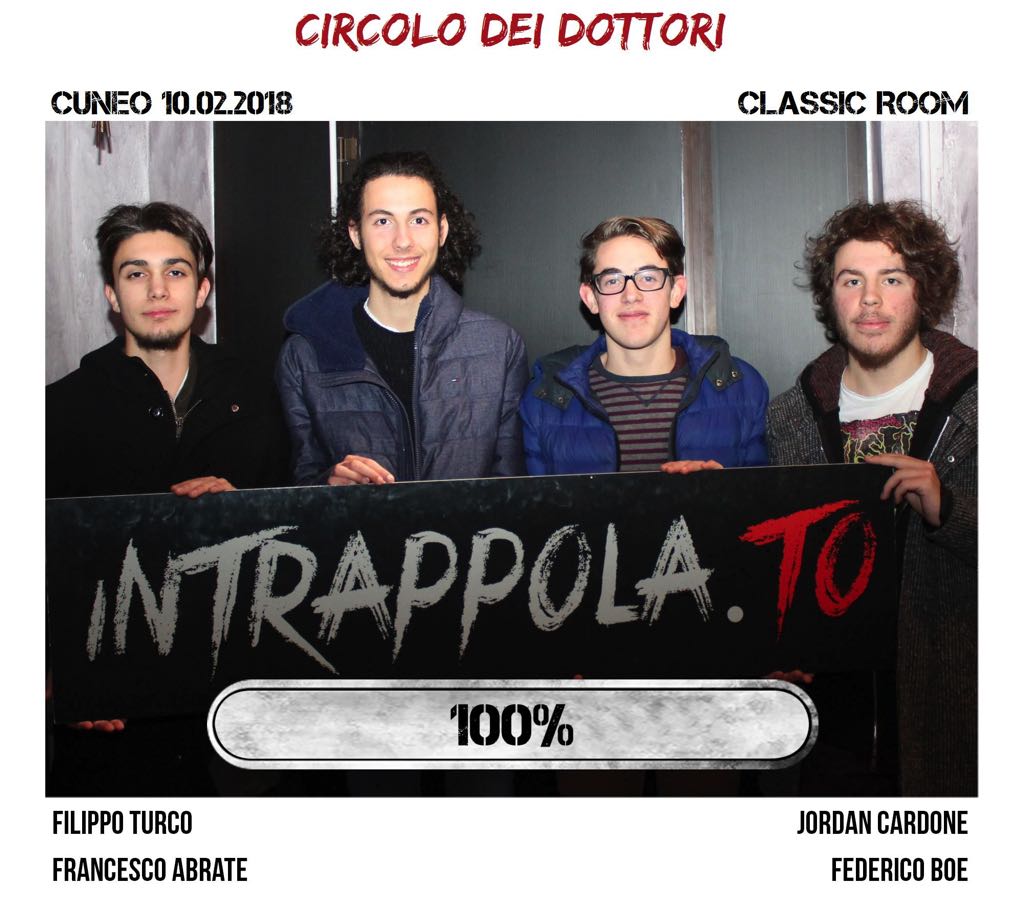 Il gruppo circolo dei dottori è fuggito dalla nostra escape room Classic Room