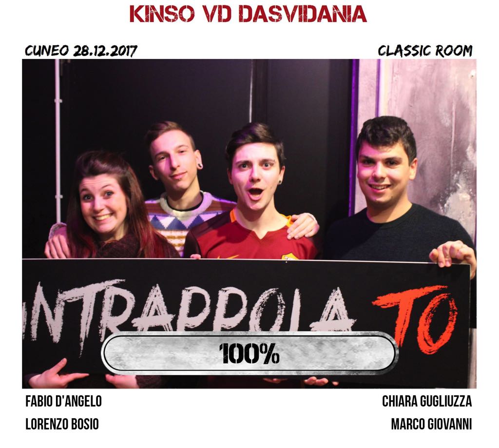 Il gruppo kinso vd dasvidania è fuggito dalla nostra escape room Classic Room