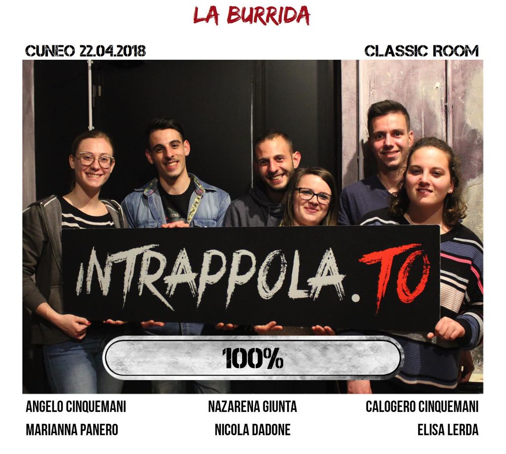 Il gruppo la burrida è fuggito dalla nostra escape room Classic Room