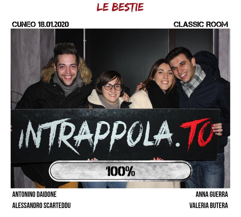 Il gruppo le bestie è fuggito dalla nostra escape room Classic Room