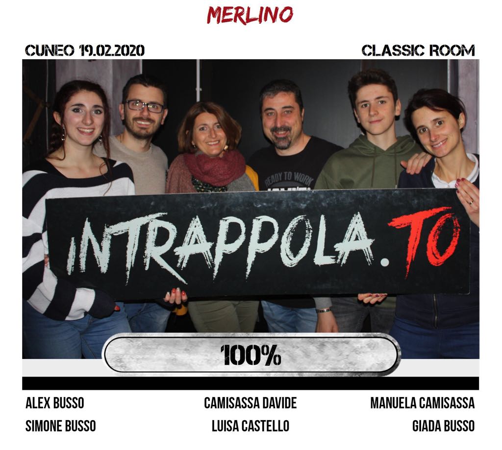 Il gruppo merlino è fuggito dalla nostra escape room Classic Room