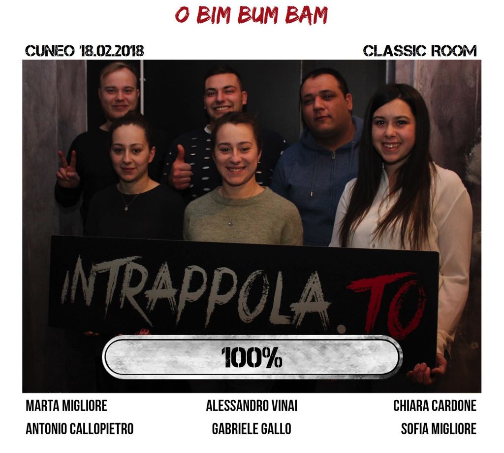 Il gruppo o bim bum bam è fuggito dalla nostra escape room Classic Room
