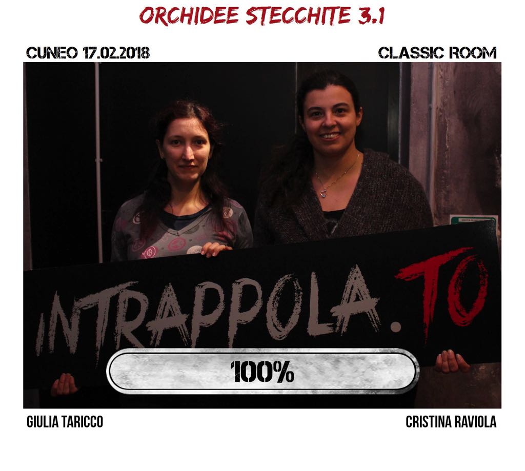 Il gruppo orchidee stecchite 3.1 è fuggito dalla nostra escape room Classic Room