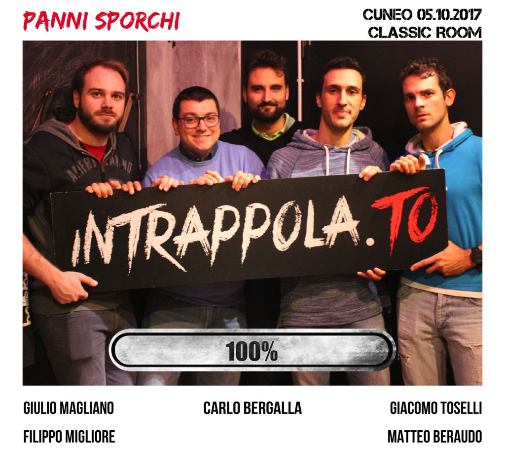 Il gruppo panni sporchi è fuggito dalla nostra escape room Classic Room