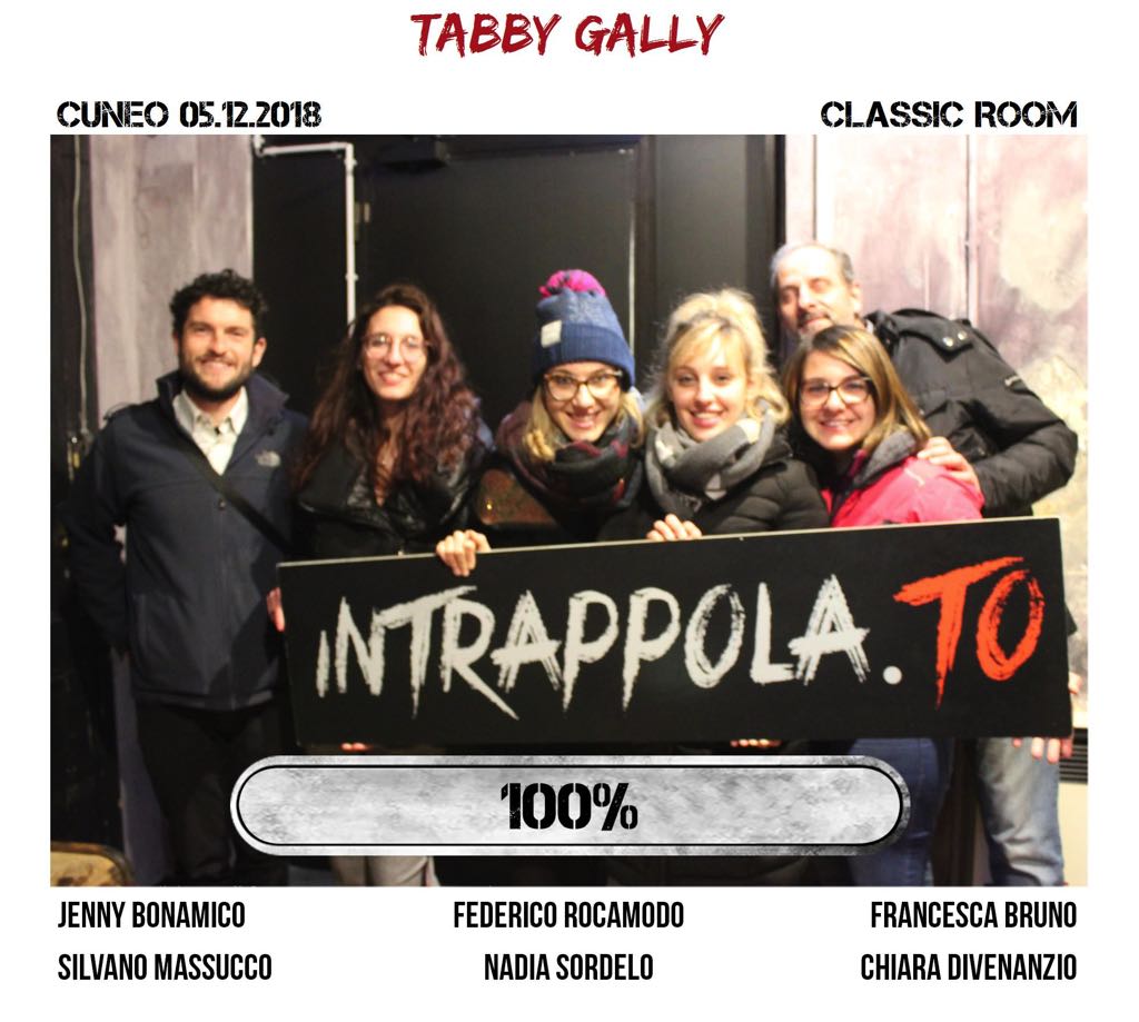 Il gruppo tabby gally è fuggito dalla nostra escape room Classic Room
