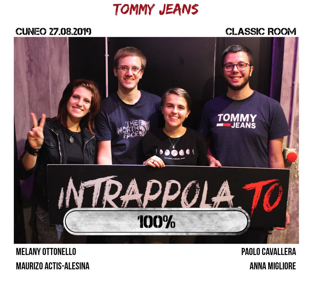 Il gruppo tommy jeans è fuggito dalla nostra escape room Classic Room