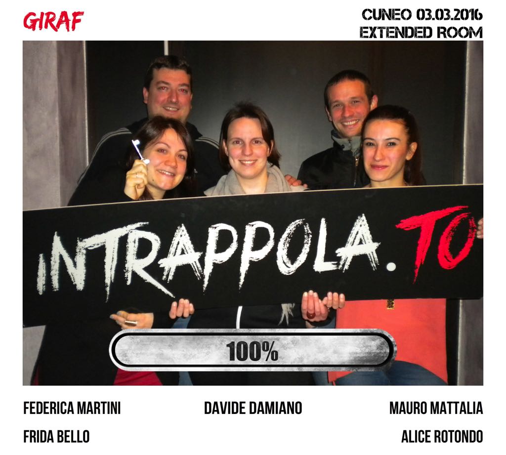 Il gruppo Giraf  è fuggito dalla nostra escape room 