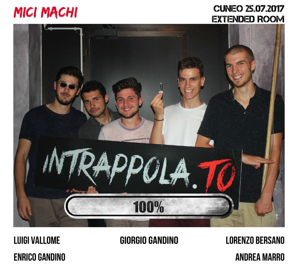 Il gruppo Mici Machi è fuggito dalla nostra escape room 