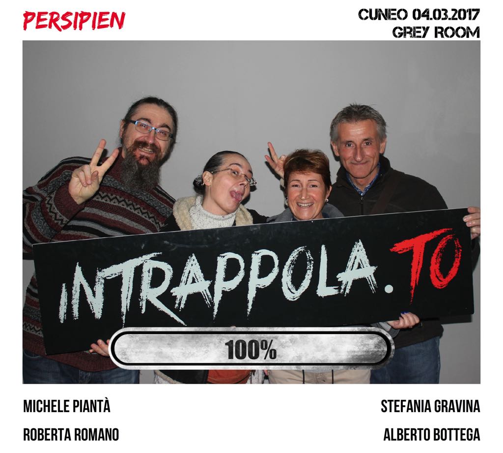 Il gruppo Persipien è fuggito dalla nostra escape room Grey Room