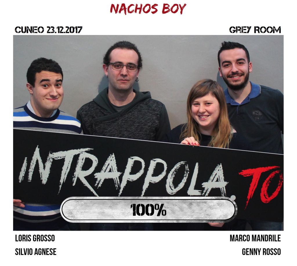 Il gruppo nachos boy è fuggito dalla nostra escape room Grey Room