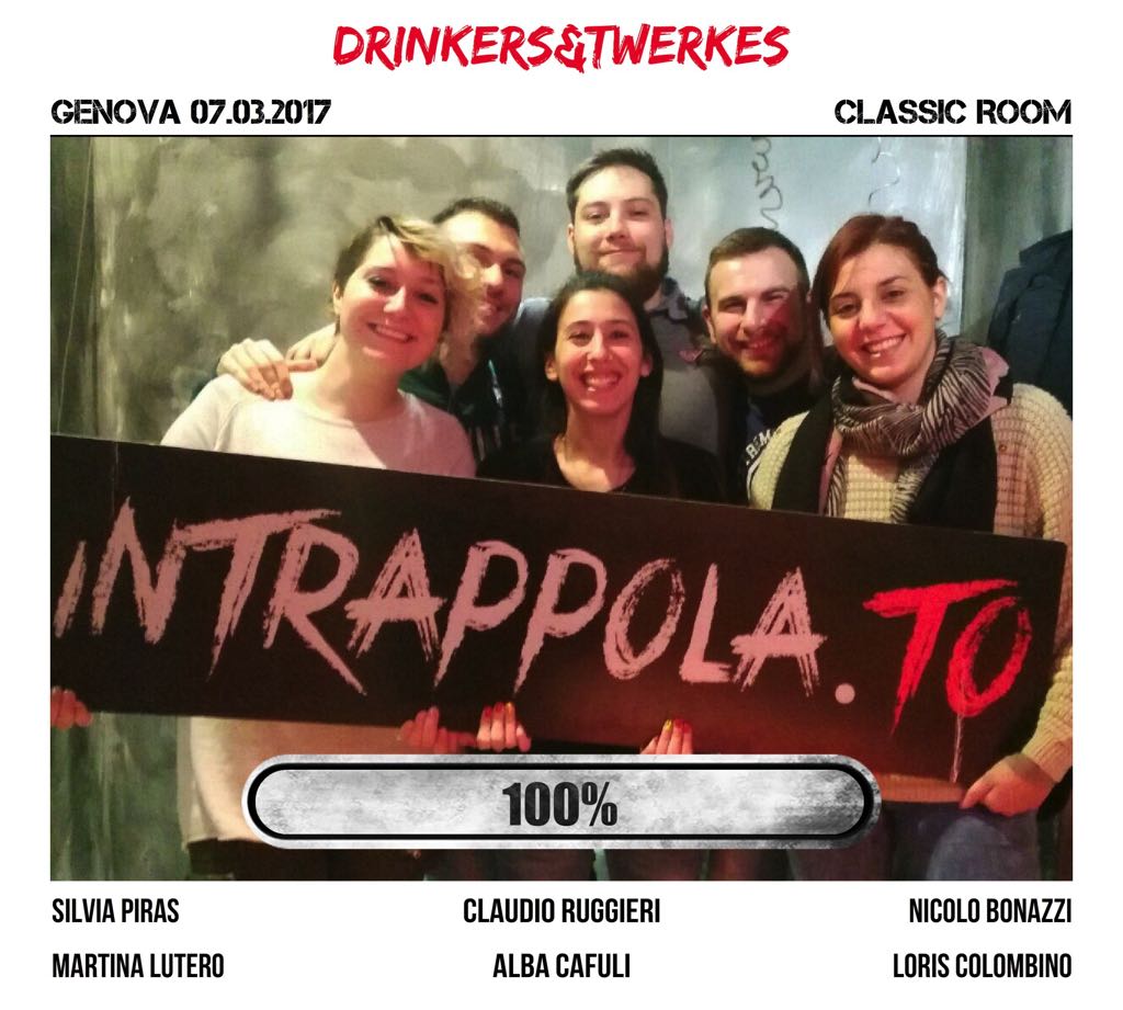 Il gruppo Drinkers&twerkes è fuggito dalla nostra escape room 
