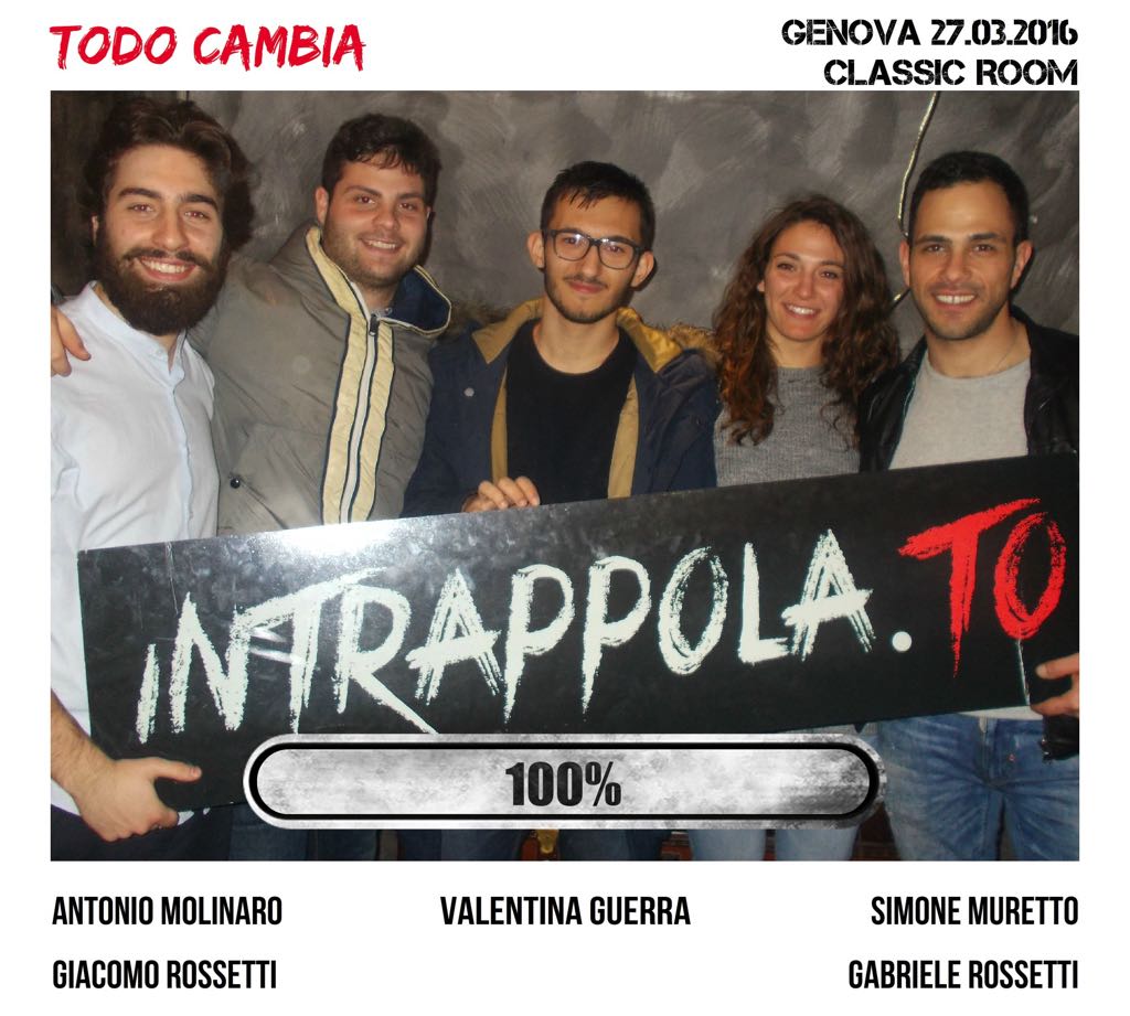 Il gruppo todo cambia è fuggito dalla nostra escape room 
