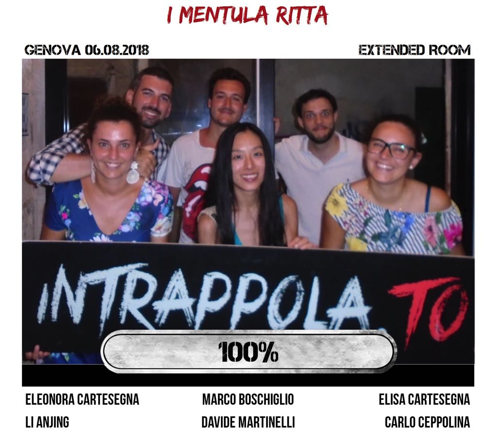 Il gruppo I Mentula Ritta è fuggito dalla nostra escape room Extended Room