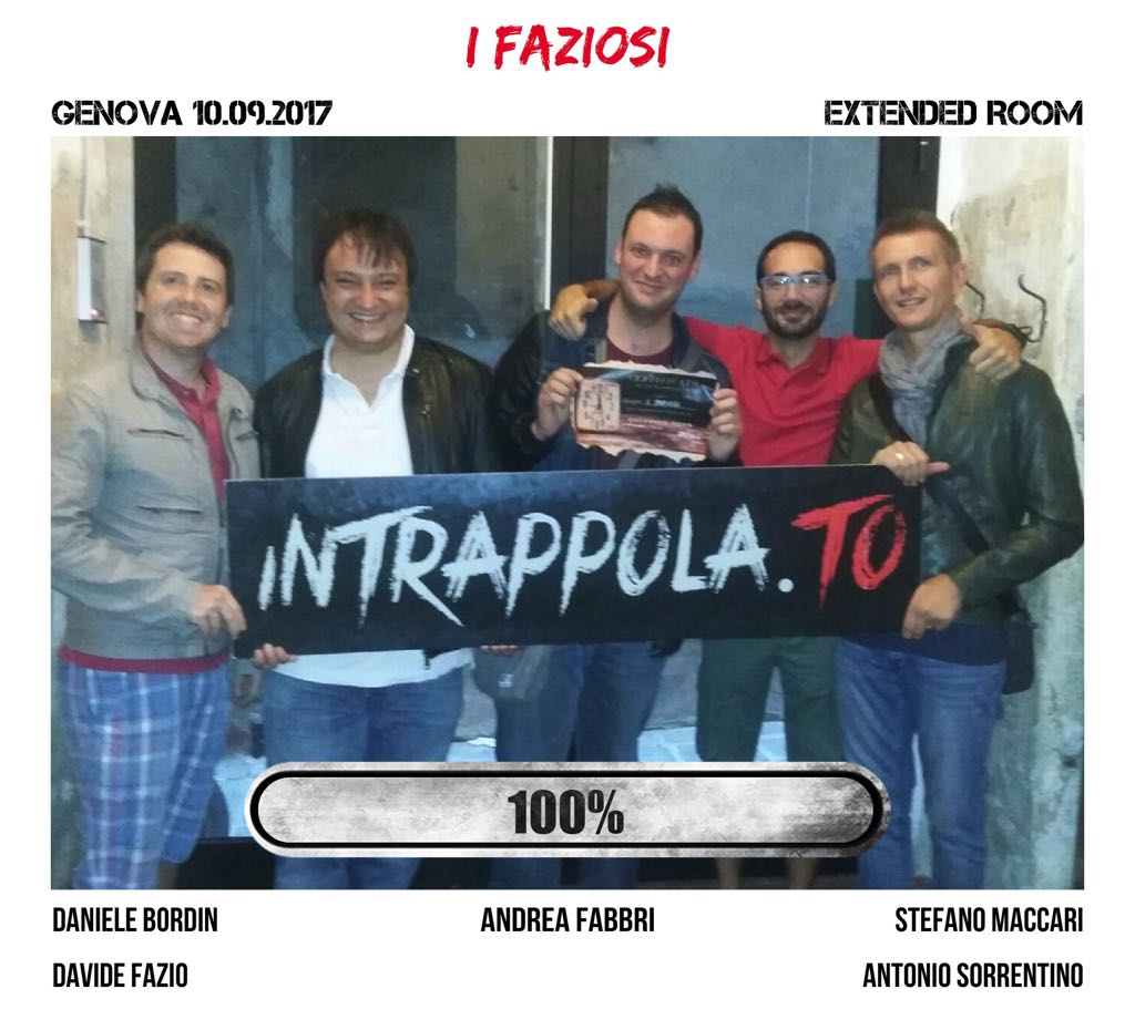 Il gruppo I faziosi è fuggito dalla nostra escape room Extended Room