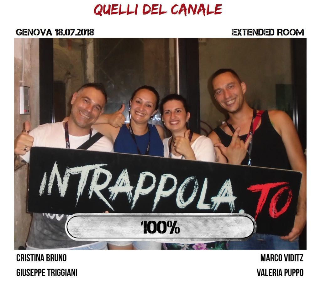 Il gruppo quelli del canale  è fuggito dalla nostra escape room Extended Room