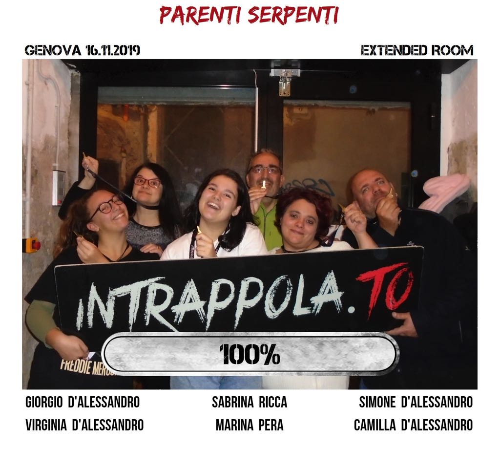 Il gruppo parenti serpenti è fuggito dalla nostra escape room Extended Room