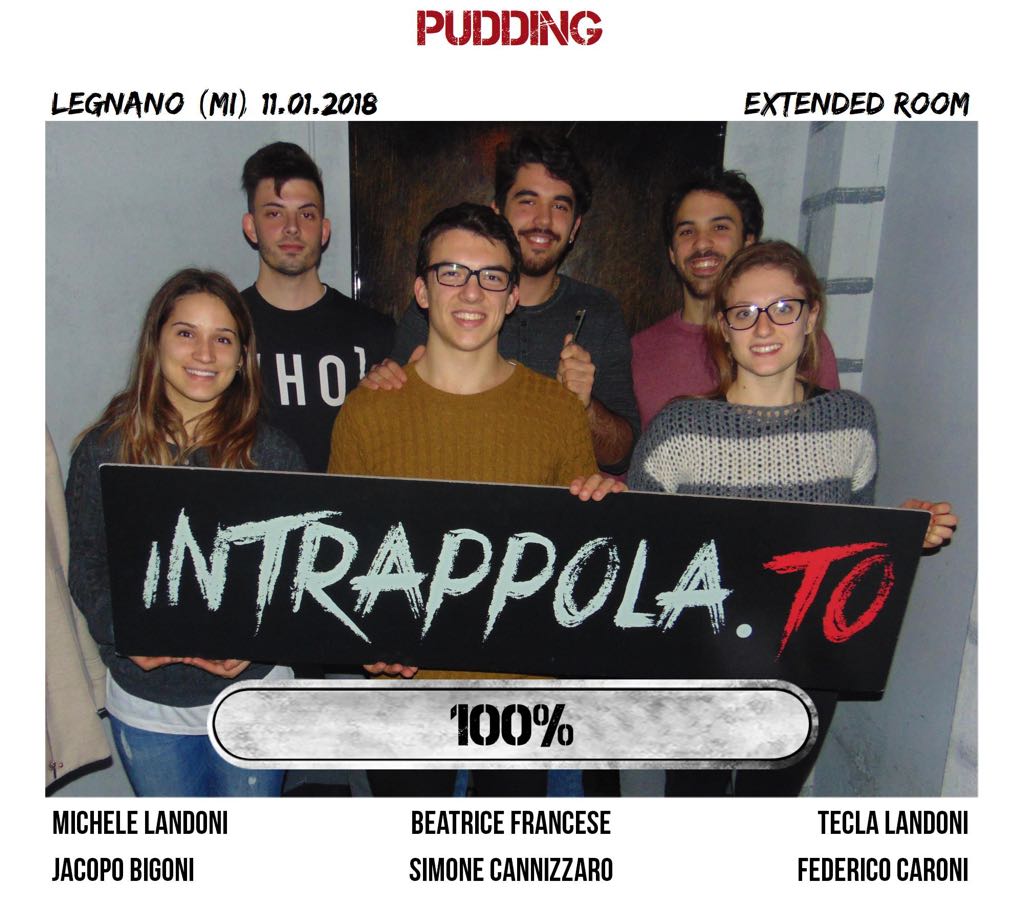 Il gruppo pudding è fuggito dalla nostra escape room Extended Room