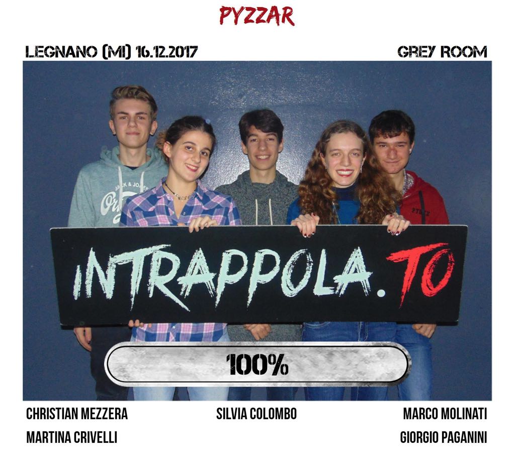 Il gruppo pyzzar è fuggito dalla nostra escape room Grey Room