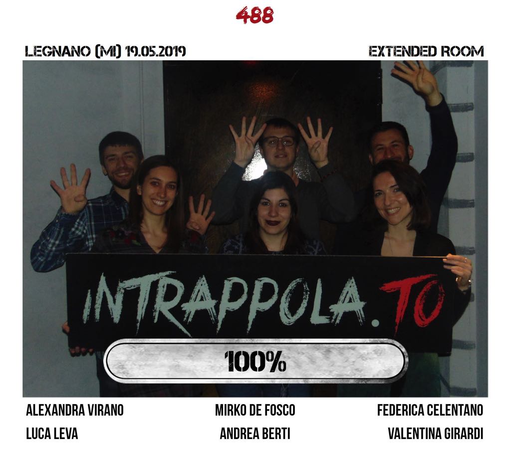 Il gruppo 488 è fuggito dalla nostra escape room Extended Room
