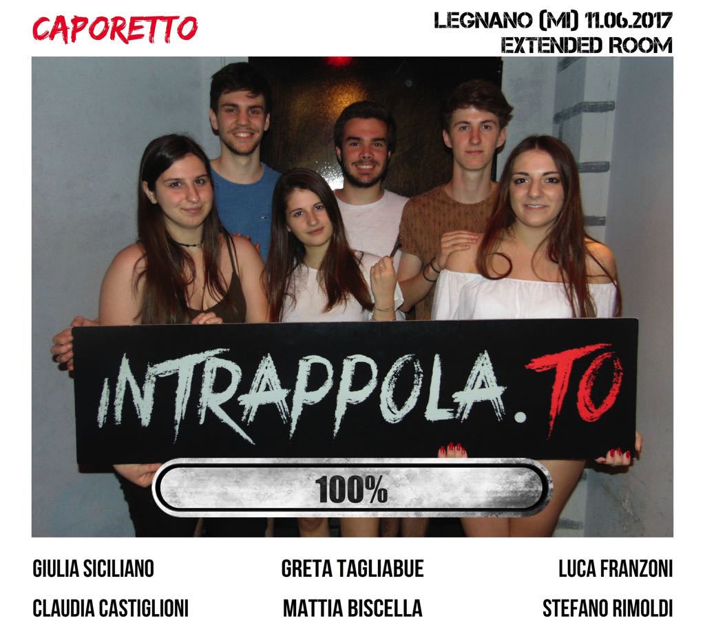 Il gruppo Caporetto è fuggito dalla nostra escape room Extended Room