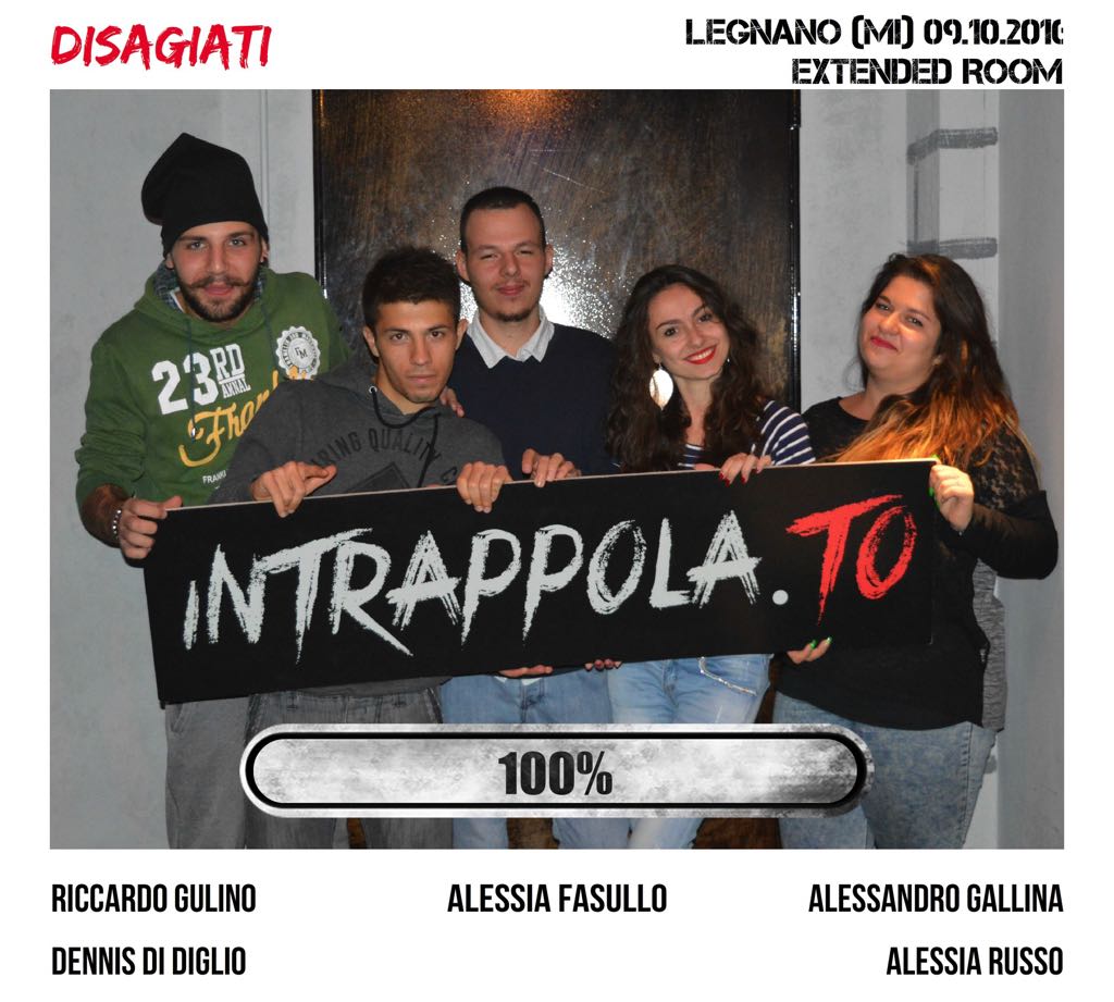 Il gruppo Disagiati è fuggito dalla nostra escape room Extended Room