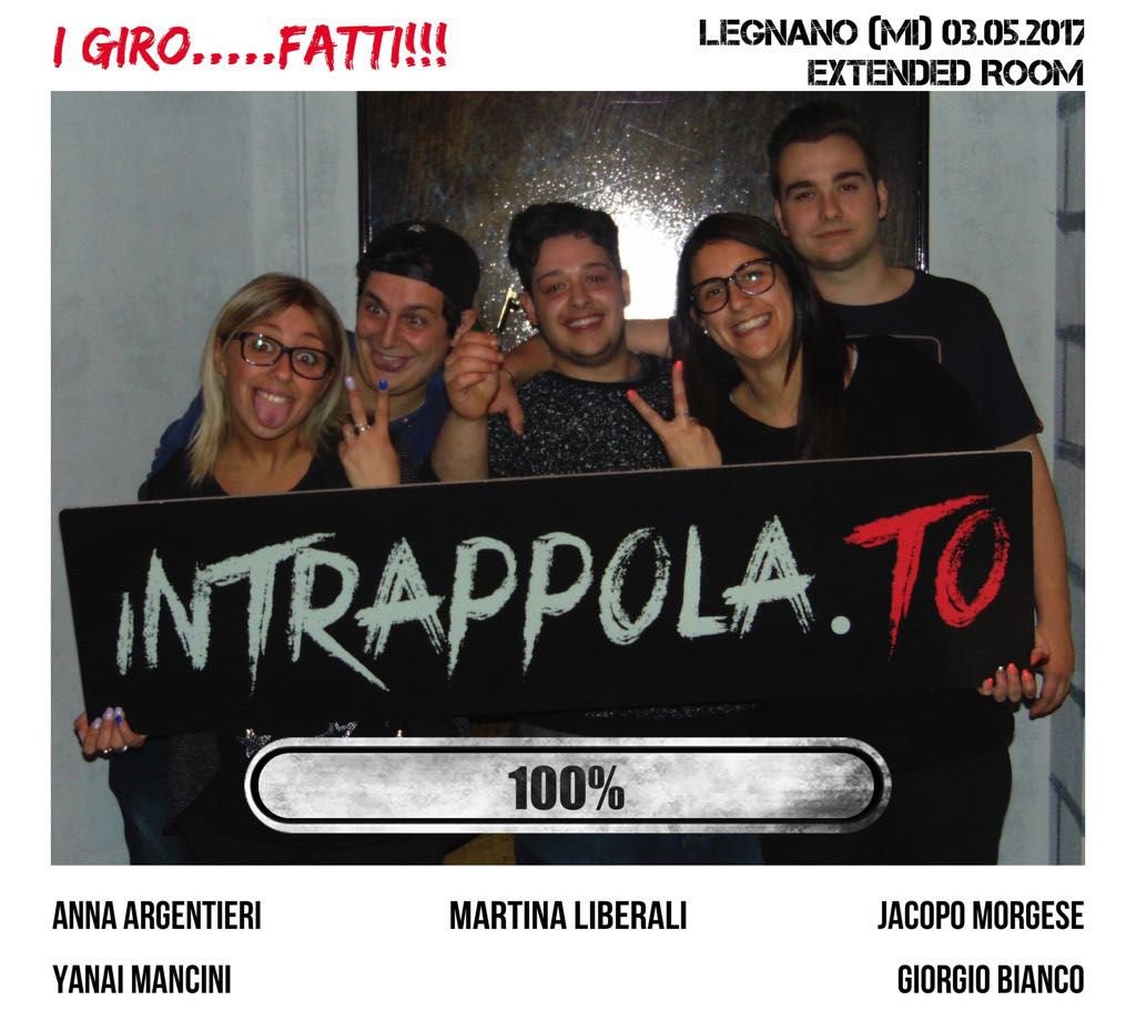 Il gruppo I giro.....Fatti!!! è fuggito dalla nostra escape room Extended Room