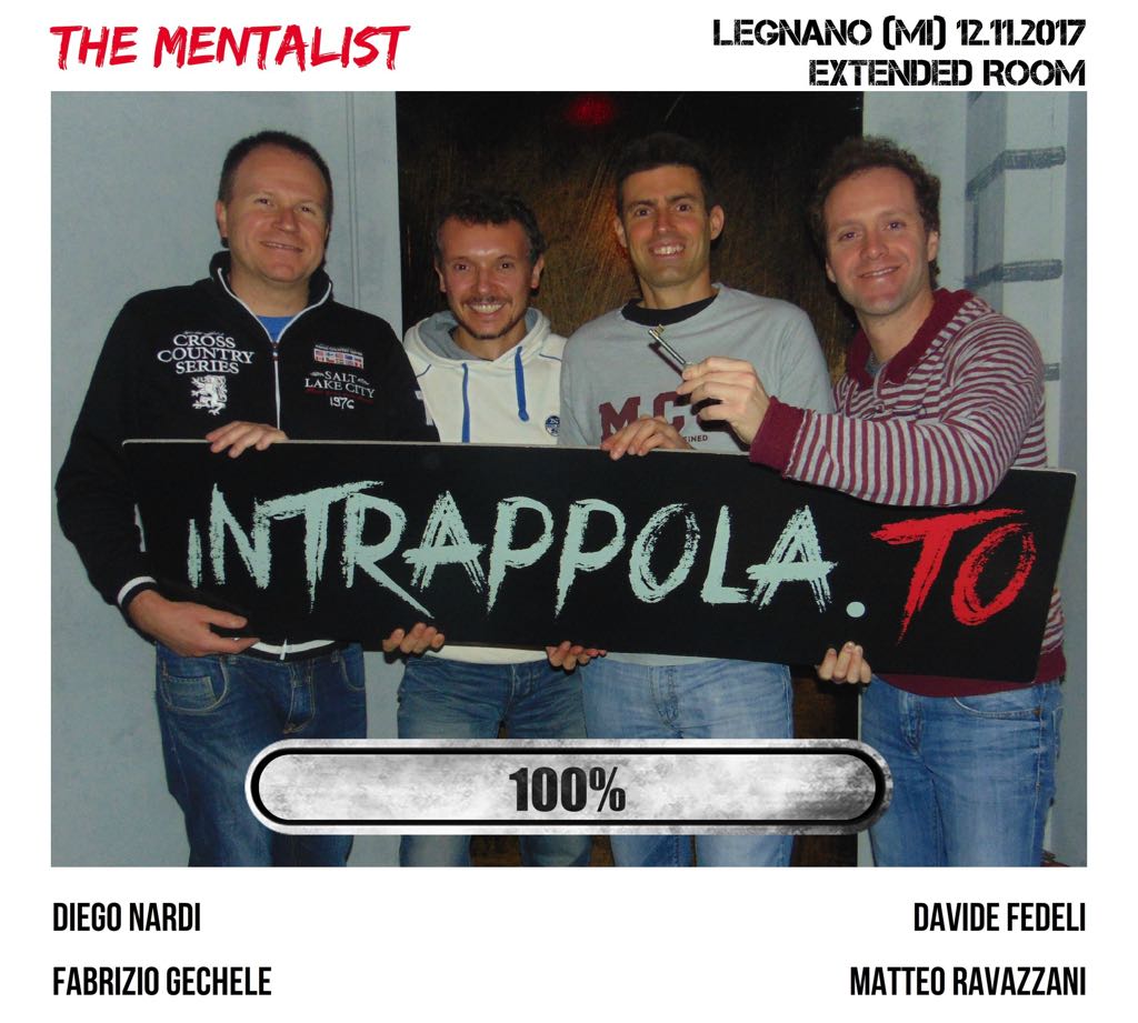 Il gruppo THE MENTALIST è fuggito dalla nostra escape room Extended Room