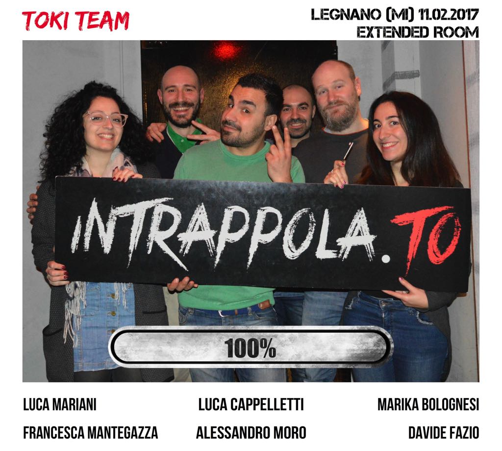 Il gruppo Toki team è fuggito dalla nostra escape room Extended Room