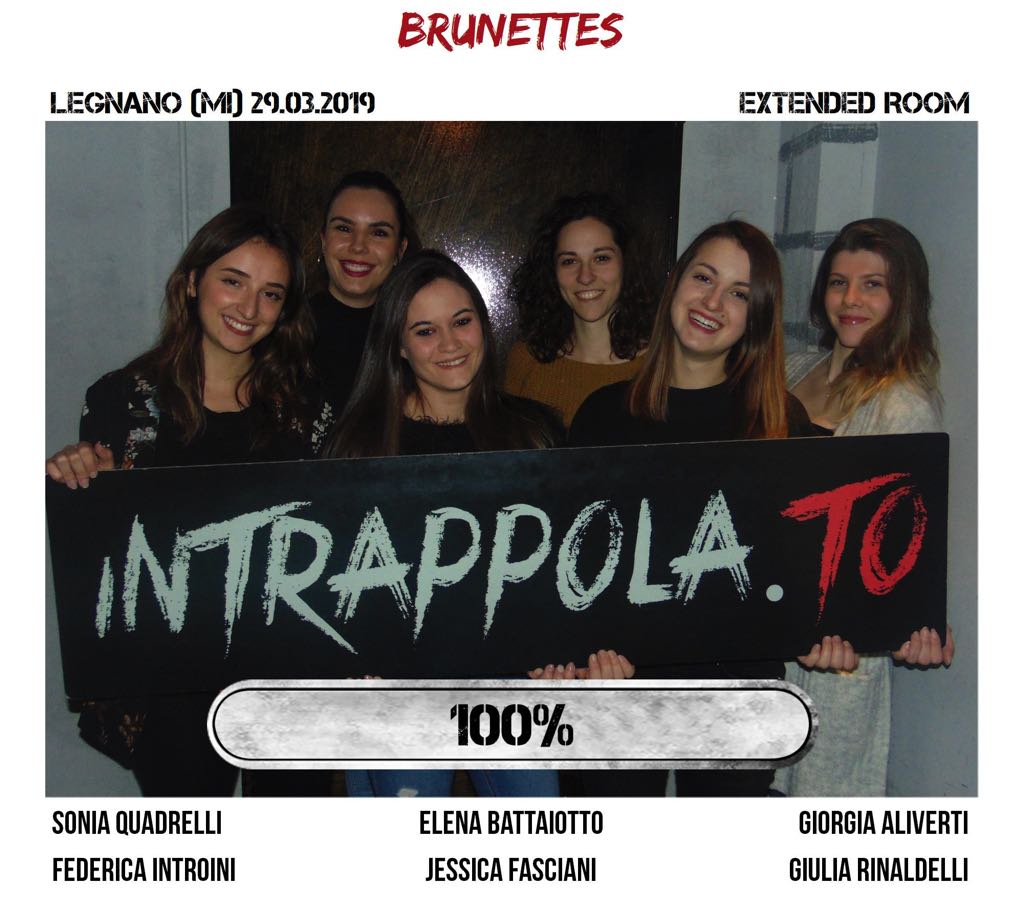 Il gruppo brunettes è fuggito dalla nostra escape room Extended Room