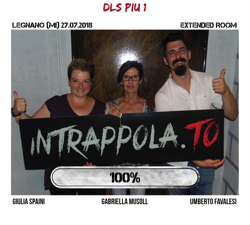 Il gruppo dls piu 1 è fuggito dalla nostra escape room Extended Room