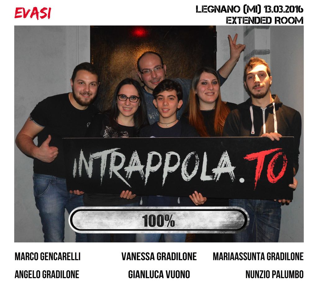 Il gruppo evasi è fuggito dalla nostra escape room Extended Room