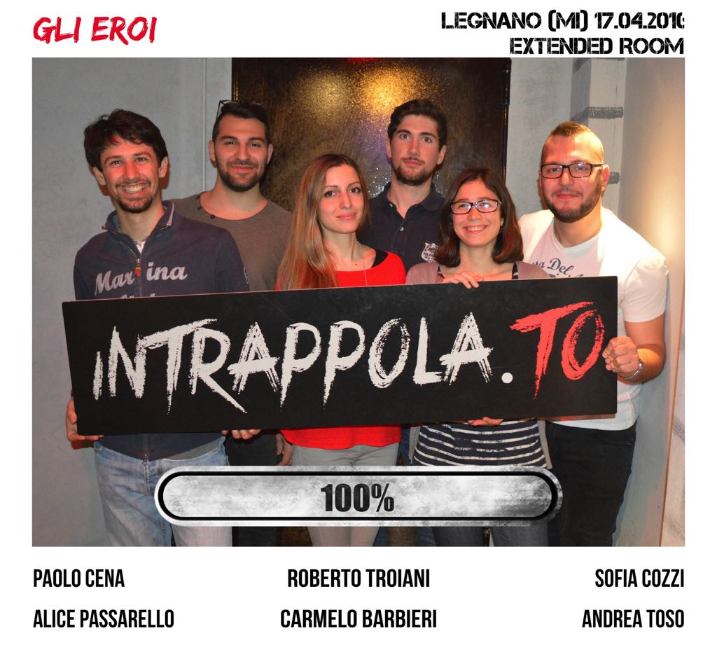 Il gruppo  è fuggito dalla nostra escape room Extended Room